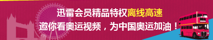 体验迅雷播放特权，天天抽大奖有机会赢迅雷2012奥运纪念靓号及4年会员！